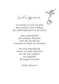 Kaart 'Suikerspinnen' 10x