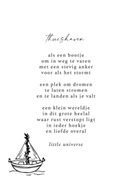 Kaart 'Thuishaven' 10x