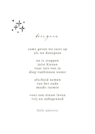 Kaart 'Doorgaan' 10x