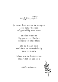 Kaart 'Inspiratie' 10x