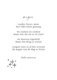 Kaart 'Magie' 10x