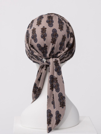 hocbeatrice turban w. ribbons - christine headwear - chemo - alopecia