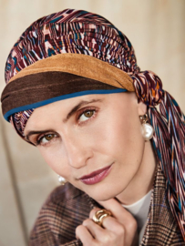 hocbeatrice turban w. ribbons - christine headwear - chemo - alopecia