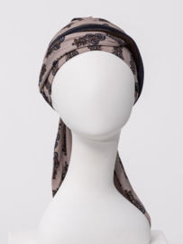 hocbeatrice turban w. ribbons - christine headwear - chemo - alopecia