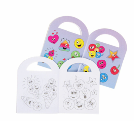 Kleurboekjes smiley met stickers