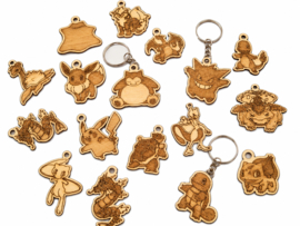 Kleur je eigen Pokémon sleutelhanger
