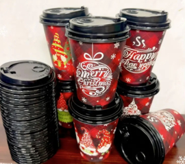 kerst bekers met deksel