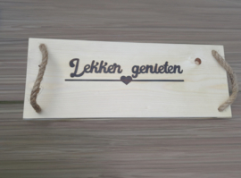 Serveerplank lekker genieten