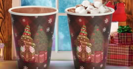 kerst bekers met deksel