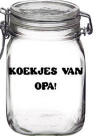 Weckpot voor de koekjes van opa