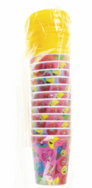 Smiley beker met rietje