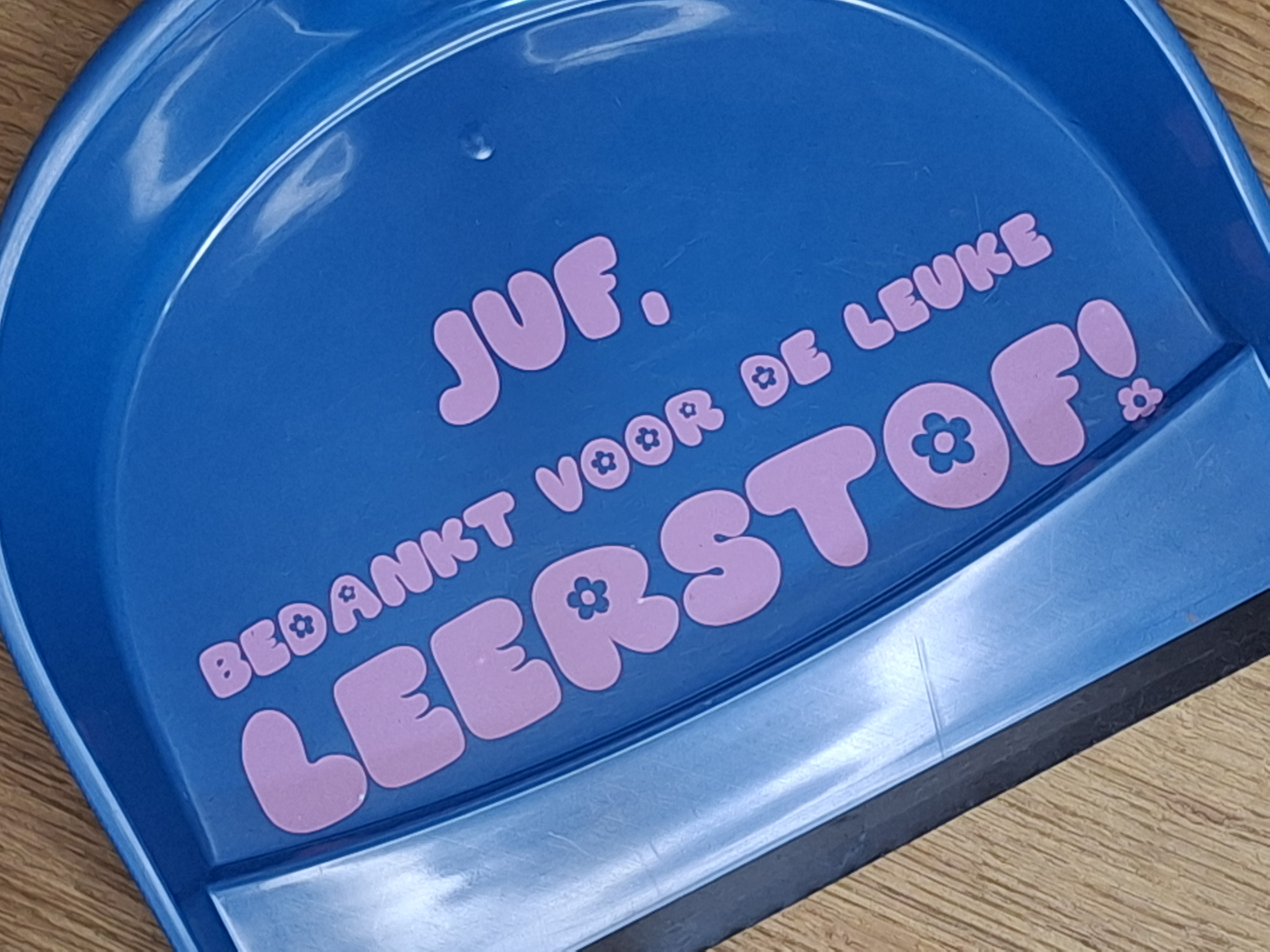 Stoffer en blik, Juf, bedankt voor de leuke leerstof