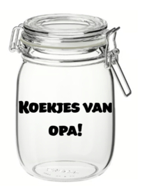 Weckpot voor de koekjes van opa