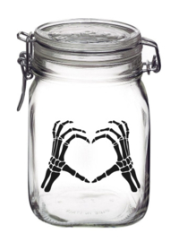 Weckpot skelet handen