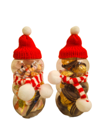 Sneeuwpop  traktatiehouder/drankhouder/snoephouder