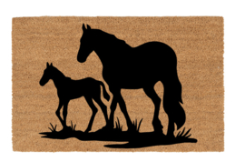 Deurmat paarden