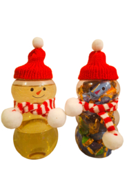 Sneeuwpop  traktatiehouder/drankhouder/snoephouder