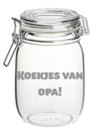 Weckpot voor de koekjes van opa