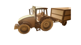 Houten tractor cadeaupakket