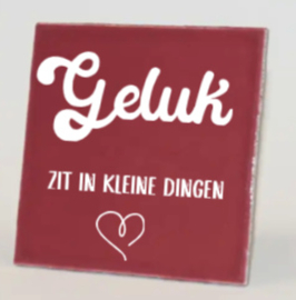 Geluk zit in kleine dingen