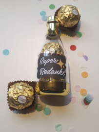 Champagneflesje super bedankt