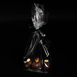 Gift bag with 3 chocolate dates - Dark