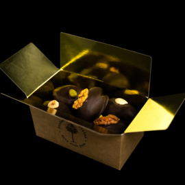 Box met 5 gevulde chocolade dadels - Puur