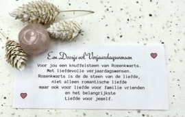 Een doosje liefdevolle verjaardagswensen.(Rozekwarts)