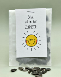 Geluk zit in het zonnetje (Zonnebloemen)
