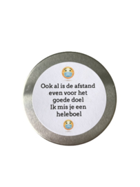 Ook al is de afstand even voor het goede doel..