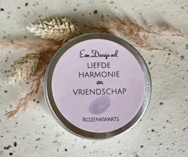 Een doosje vol Liefde Harmonie en Vriendschap (Rozekwarts)