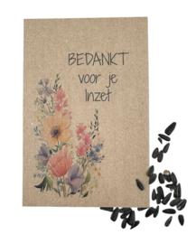 Bedankt voor je inzet