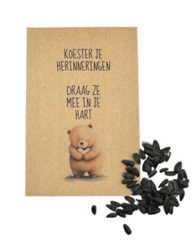 Koester je Herinneringen, draag ze mee in je hart