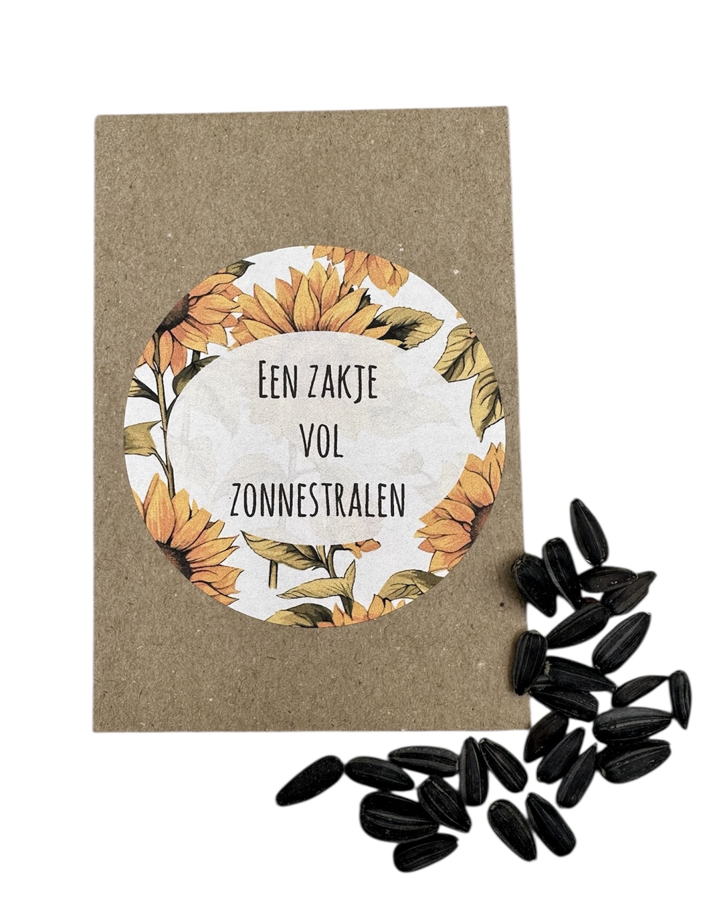 Een zakje vol zonnestralen (zonnebloemen)