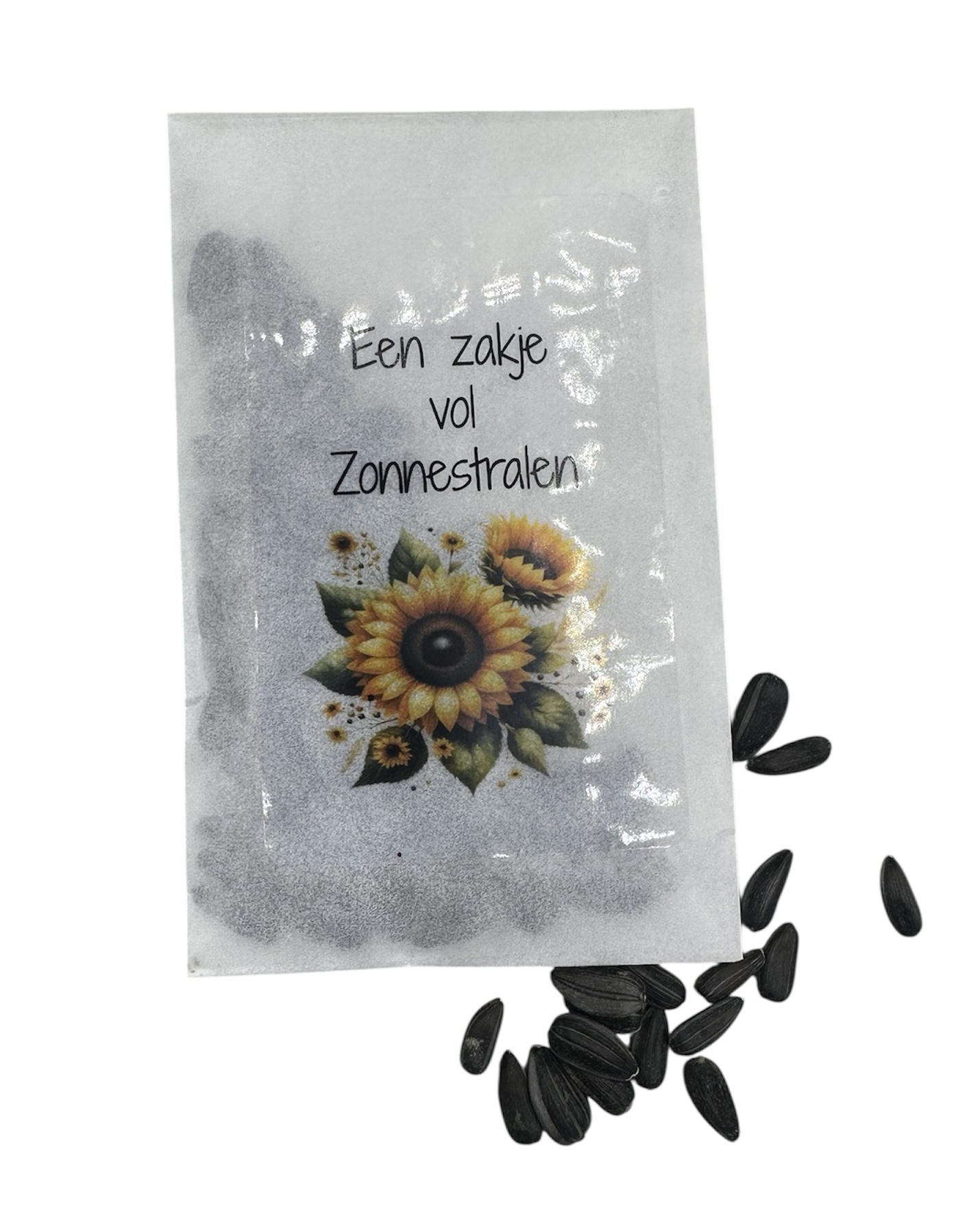Een zakje vol Zonnestralen(zonnebloemen)
