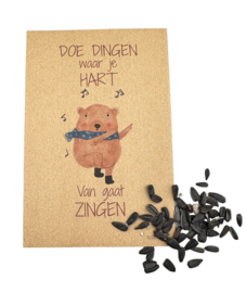 Doe dingen waar je hart van gaat zingen (zonnebloemen)