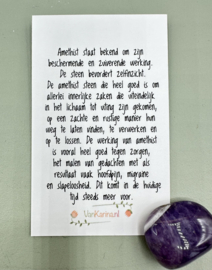 Een zakje vol gevoel (Amethist knuffelsteentje)