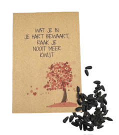 Wat je in je hart bewaart, raak je nooit meer kwijt