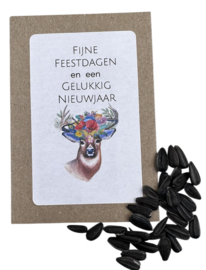 Fijne feestdagenen een gelukkig Nieuwjaar (hert/Bloem)