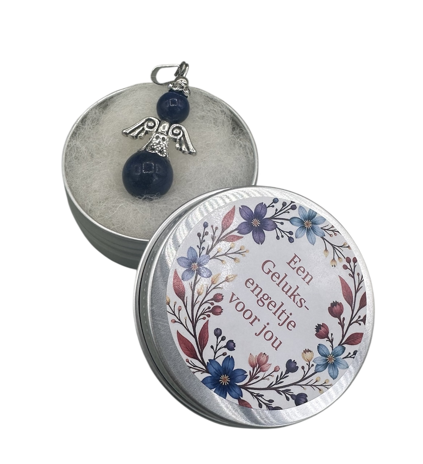 Een Geluksengeltje voor jou ( blauw rood)