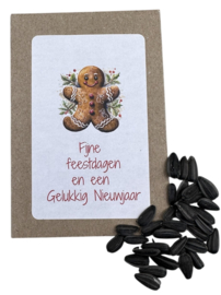 Fijne Feestdagen en een Gelukkig Nieuwjaar (peperkoek)