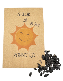 Geluk zit in het ZONNETJE  (zonnebloemen)