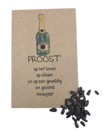 Proost op het leven op elkaar en op een gezond  Nieuwjaar