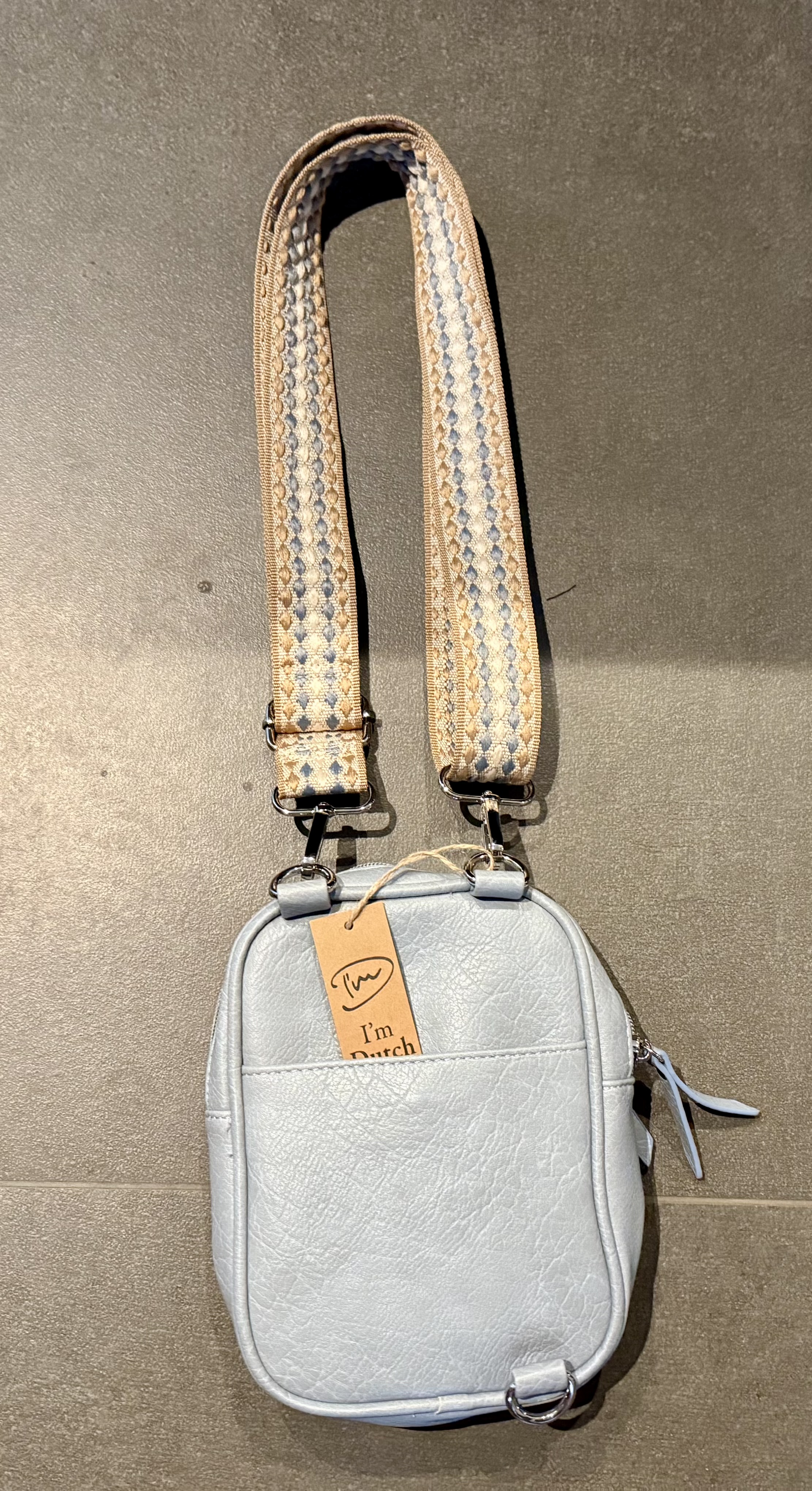 I'm Dutch Sky Blue crossbody tas Ruigoord
