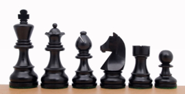 Klassiek staunton schaakstukken zwart-wit 96 mm