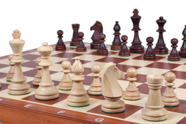Staunton 6 in luxe doos uitklapbaar tot schaakbord