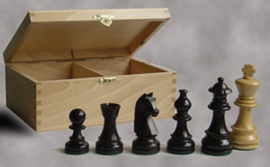 Klassiek staunton zwart met Franse Loper 96 mm
