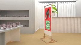 THINLINE Dubbelzijdige Poster Display 43 en 55 inch