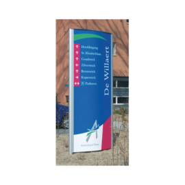 Reclamezuil onverlicht T100 curved