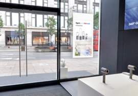 THINLINE Dubbelzijdige Hang Display 43 en 55 inch